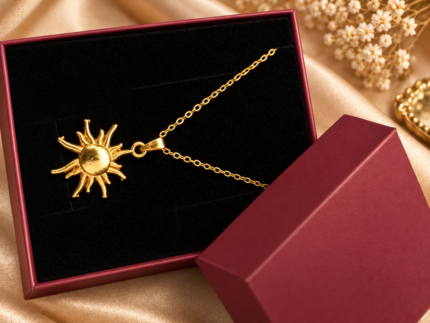gold güneş kolyeꨄ︎